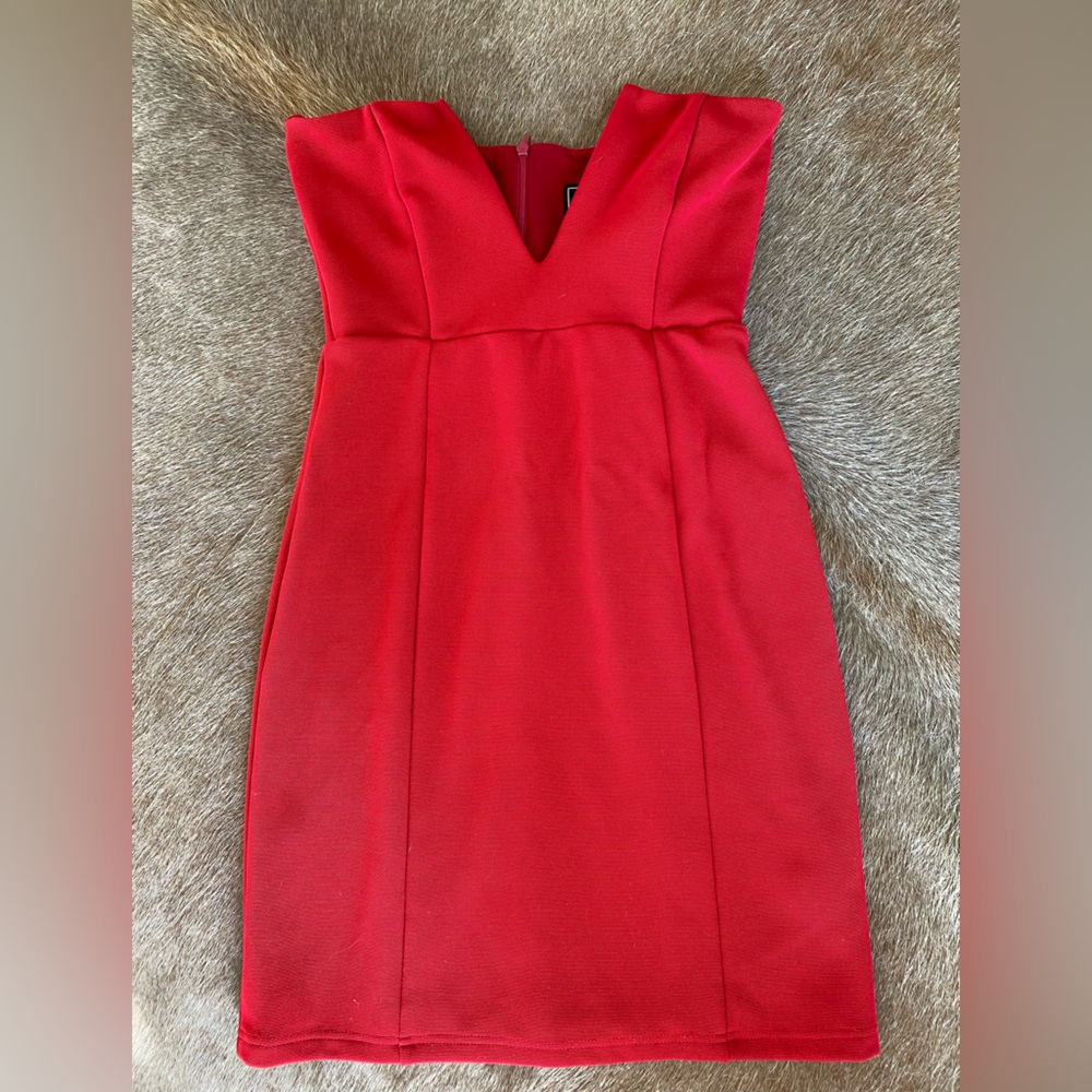 Nookie Red Strapless Mini Dress